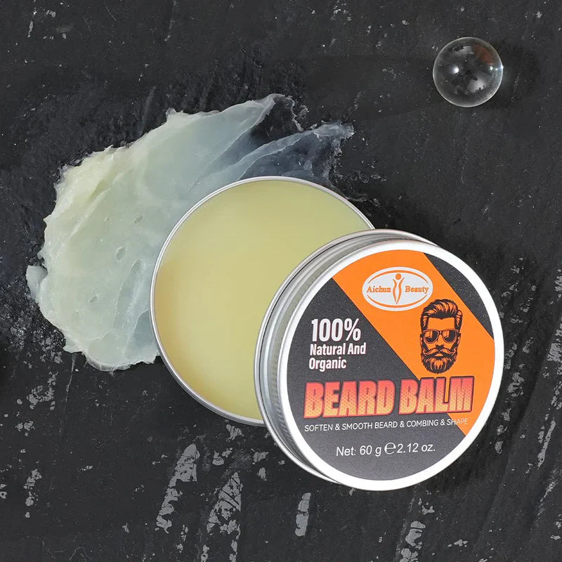 Aichun Beauty Beard Balm 60g – بلسم اللحية الطبيعي | Softening & Styling Beard Care Wax