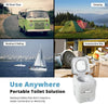 Portable Camping Toilet 16×16×14 – مرحاض محمول للسفر والتخييم | Leak-Proof Travel Toilet with Flush System