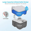 Portable Camping Toilet 16×16×14 – مرحاض محمول للسفر والتخييم | Leak-Proof Travel Toilet with Flush System